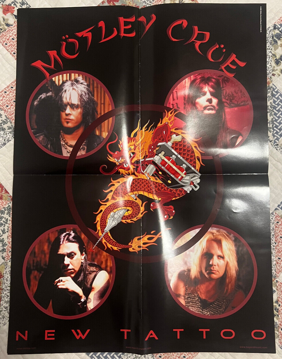 MÖTLEY CRÜE NEW TATTOO ポスター MOTLEY CRUE New Tattoo RARE PROMO POSTER 12x12 2000 | eBay