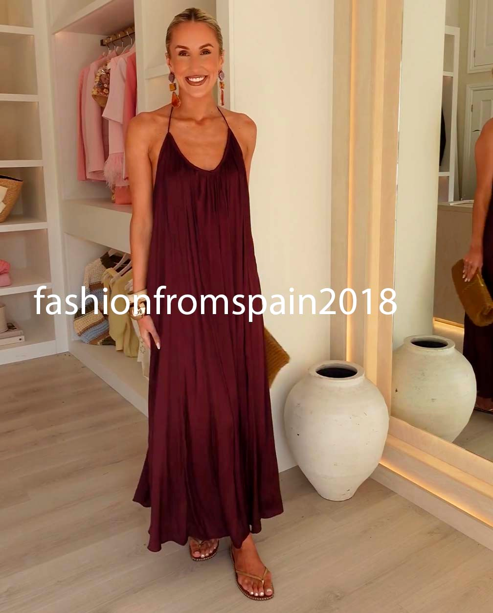 ZARA NEW WOMAN STRAPPY ZW COLL. SATIN LONG DRESS ASYMMETRIC