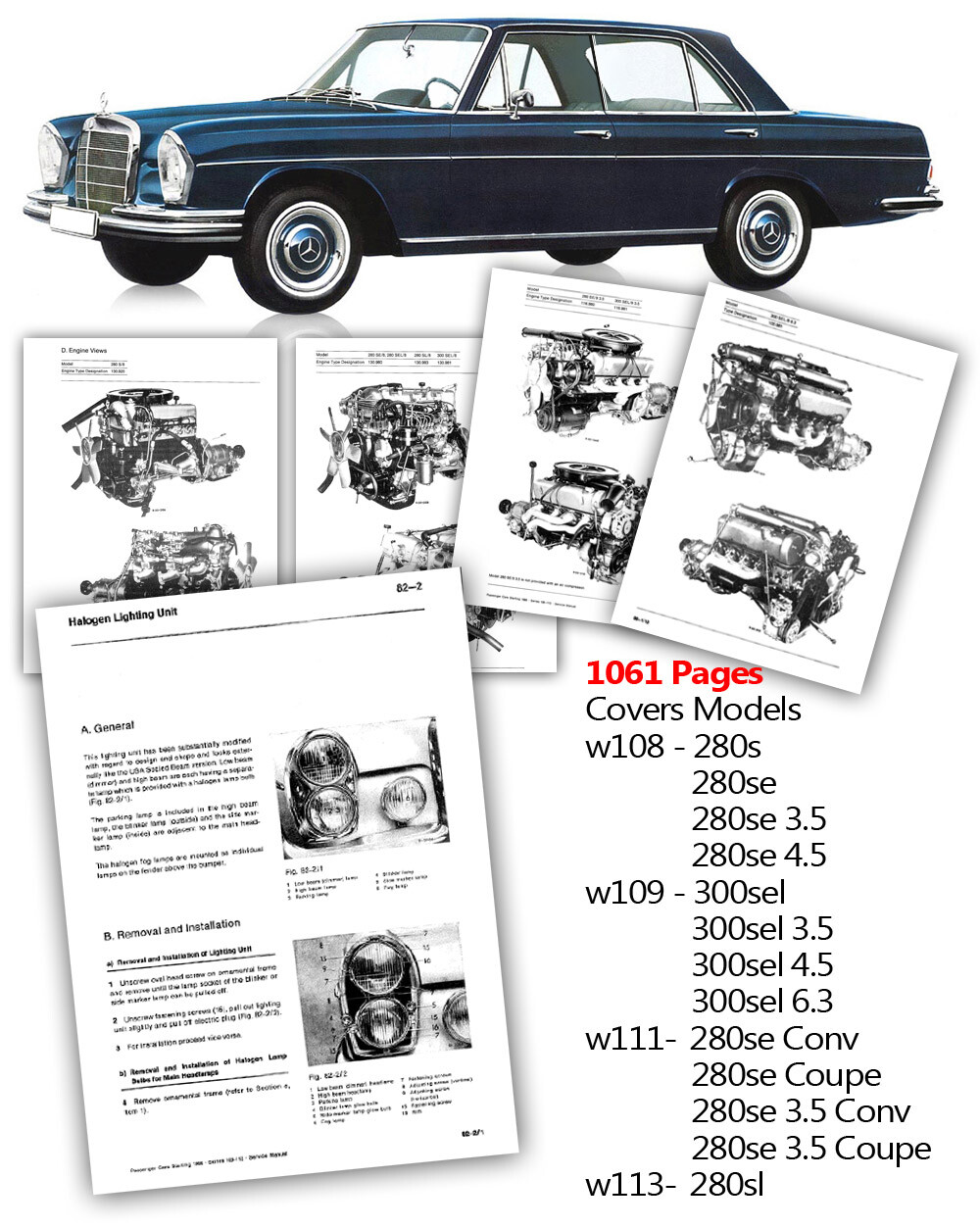 メルセデス・ベンツ取扱説明書280S/8 SL/8 SE/8 300SEL/8 メルセデス・ベンツ取扱説明書280S/8 SL/8 SE/8 300SEL/8