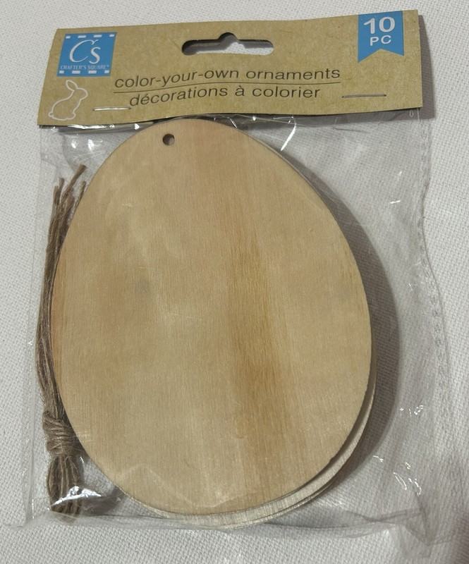 CRAFTER’S SQUARE Wood DIY Easter Egg Cutout Hanging Ornaments 10
