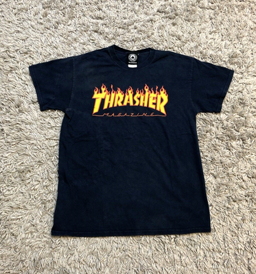 Blue and yellow thrasher shirt cheap