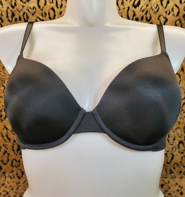 Victoria's Secret 34D/D75 Black Shimmer Wear Everywhere Lightly Lined Bra  Sexy