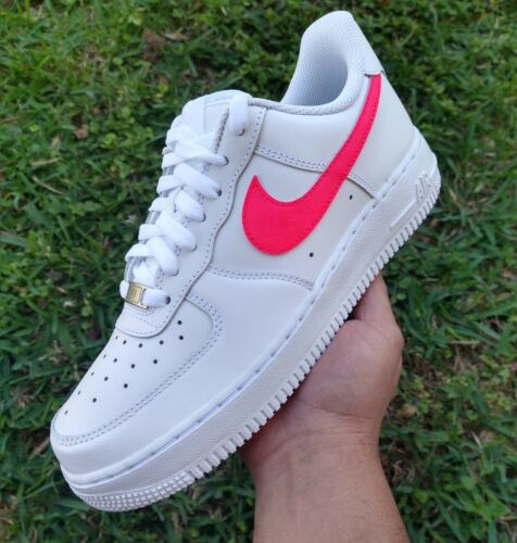 Pre-owned Nike Air Force 1 Womens /gs White Pink Yellow Neon Custom Multi Size Af1