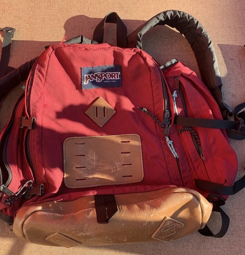 バッグ 90s jansport backpack Vintage Jansport 90's Dark Green Backpack 4 Zippered Pockets
