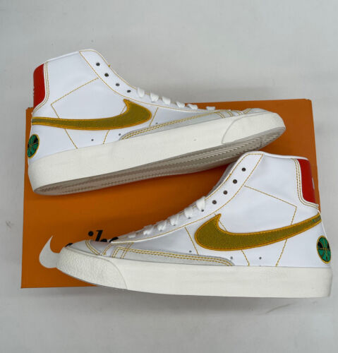 Nike Blazer Mid 77 VNTG Rayguns White Gold Green 6.5 Y Youth Nike Blazer Mid 77 VNTG Rayguns White Gold Green 6.5 Y Youth