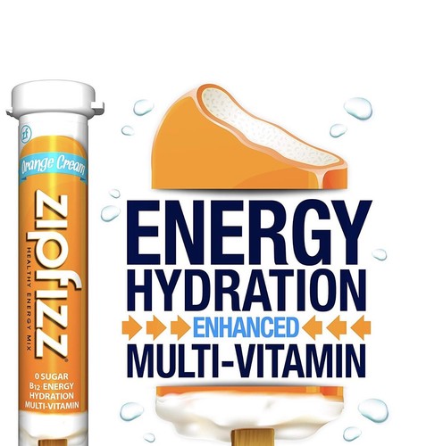 Zipfizz Healthy Energy Drink Mix. Orange Cream 20 Count