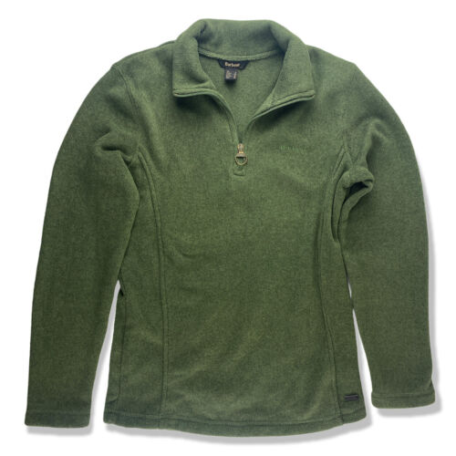 Barbour Mens Sweater Green Size UK8/US4 Pullover Half Zip