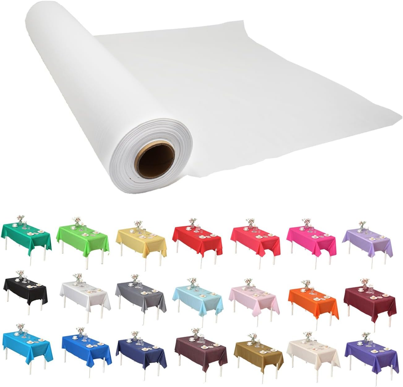 Roll - 40in X 100 Feet Heavy Duty Plastic Banquet Ta