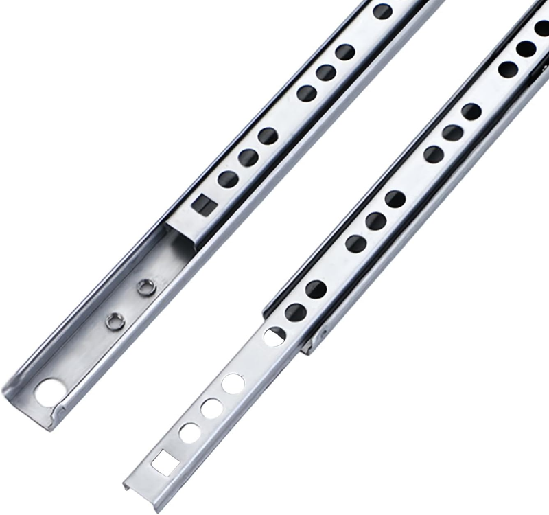Set of 1 Pairs Drawer Rails and Runners for Baskets, Partial Extension Metal Bea