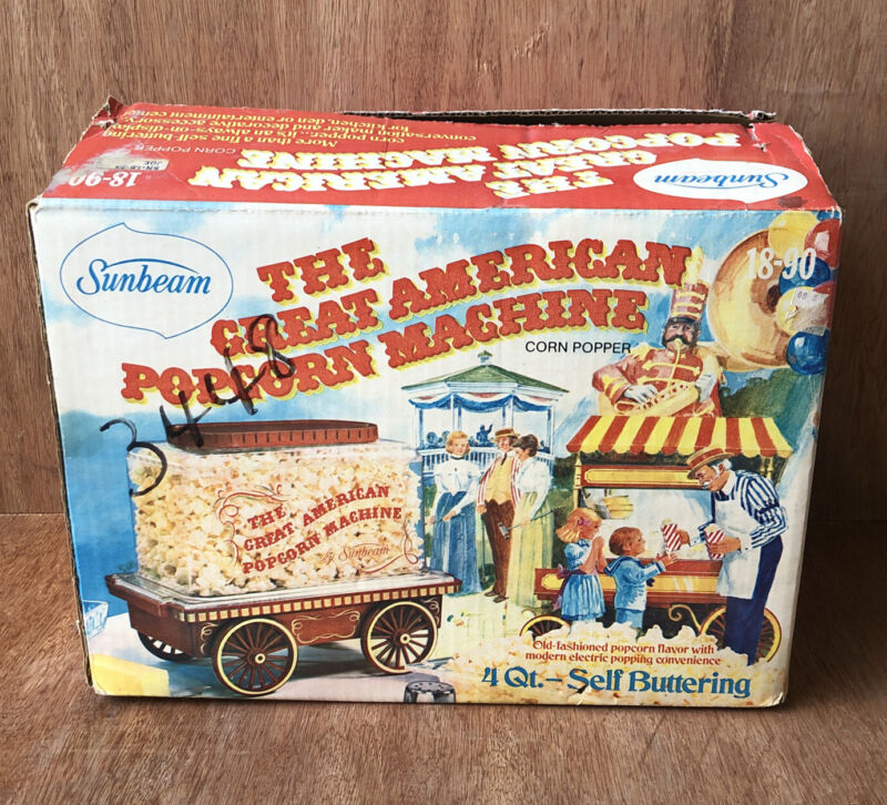 VTG The Great American Popcorn Machine by Sunbeam New Open Box