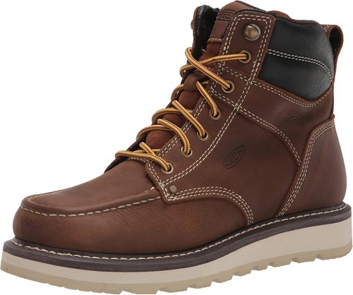 Pre-owned Keen Utility Men's Cincinnati 6" Leather Soft Toe Work Boots In Belgian/sandshell