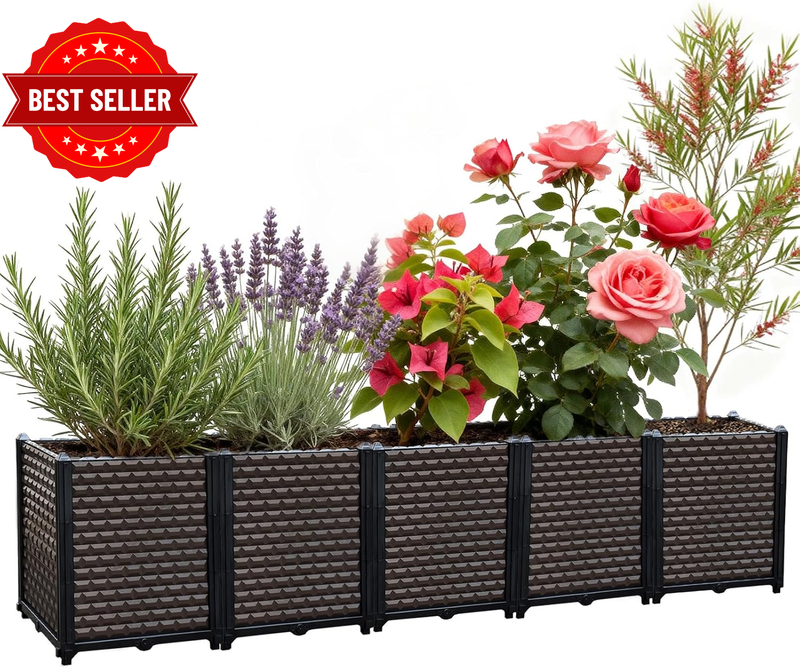 Extra Large Raised Garden Bed Self Watering Planter Box 50Cm Deep, 200Cm Long Re