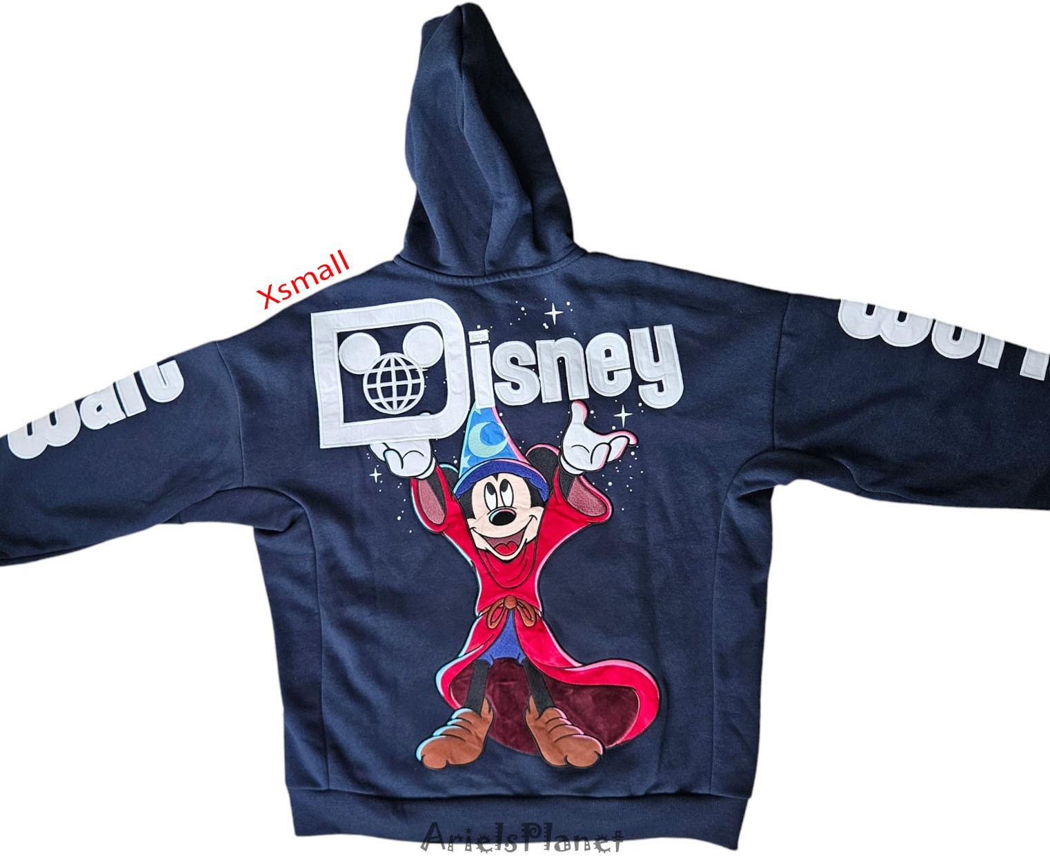 2025 Walt Disney World Parks Sorcerer Mickey Navy Zip Hoodie