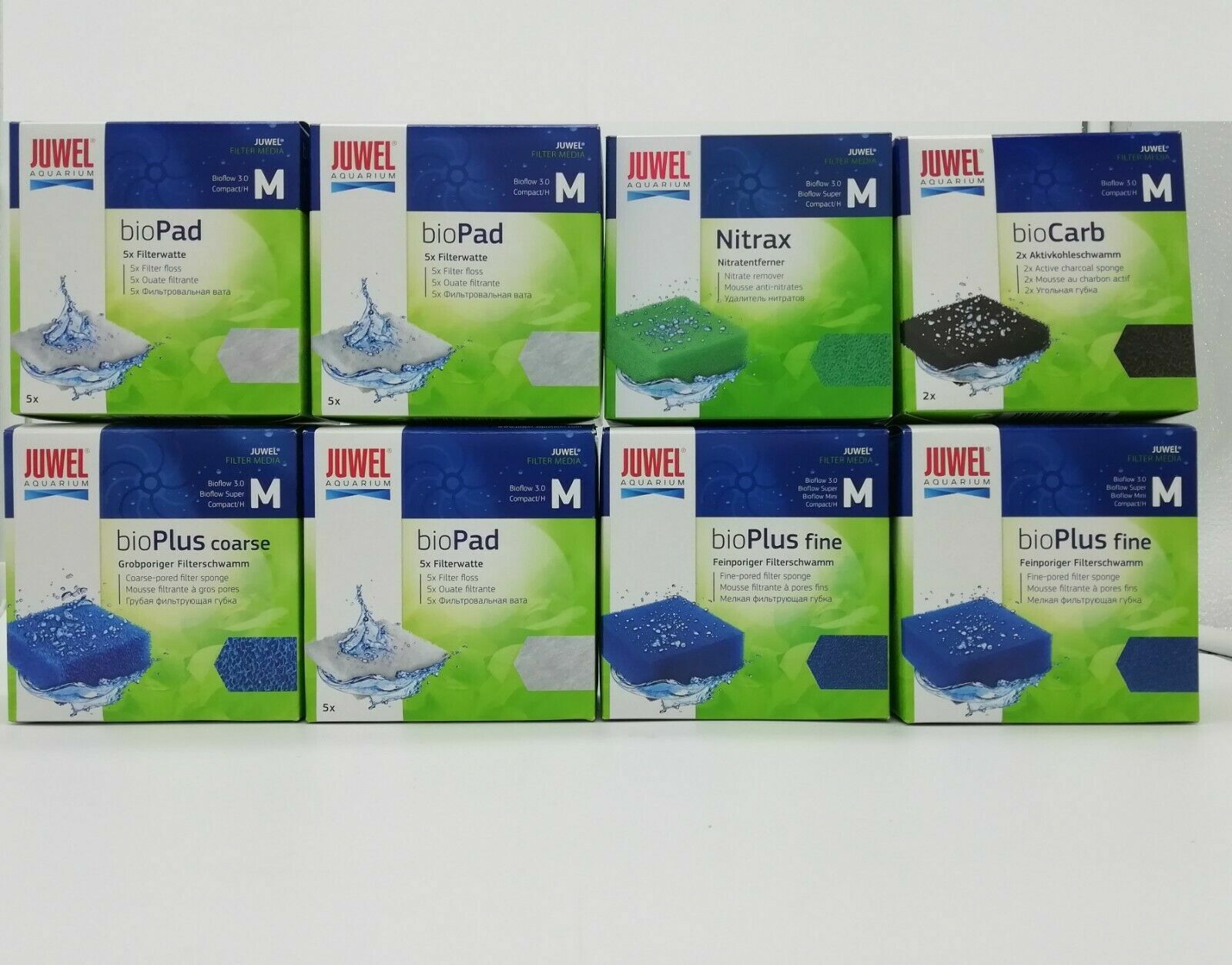 Juwel Filtermedien-Set f Compact M Bioflow 3.0 Vlies Watte Schwämme Nitrax Kohle
