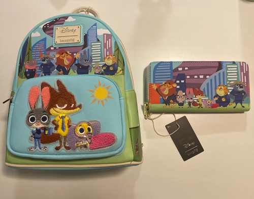Disney X Loungefly Zootopia Mini BackPack & Wallet Set | eBay