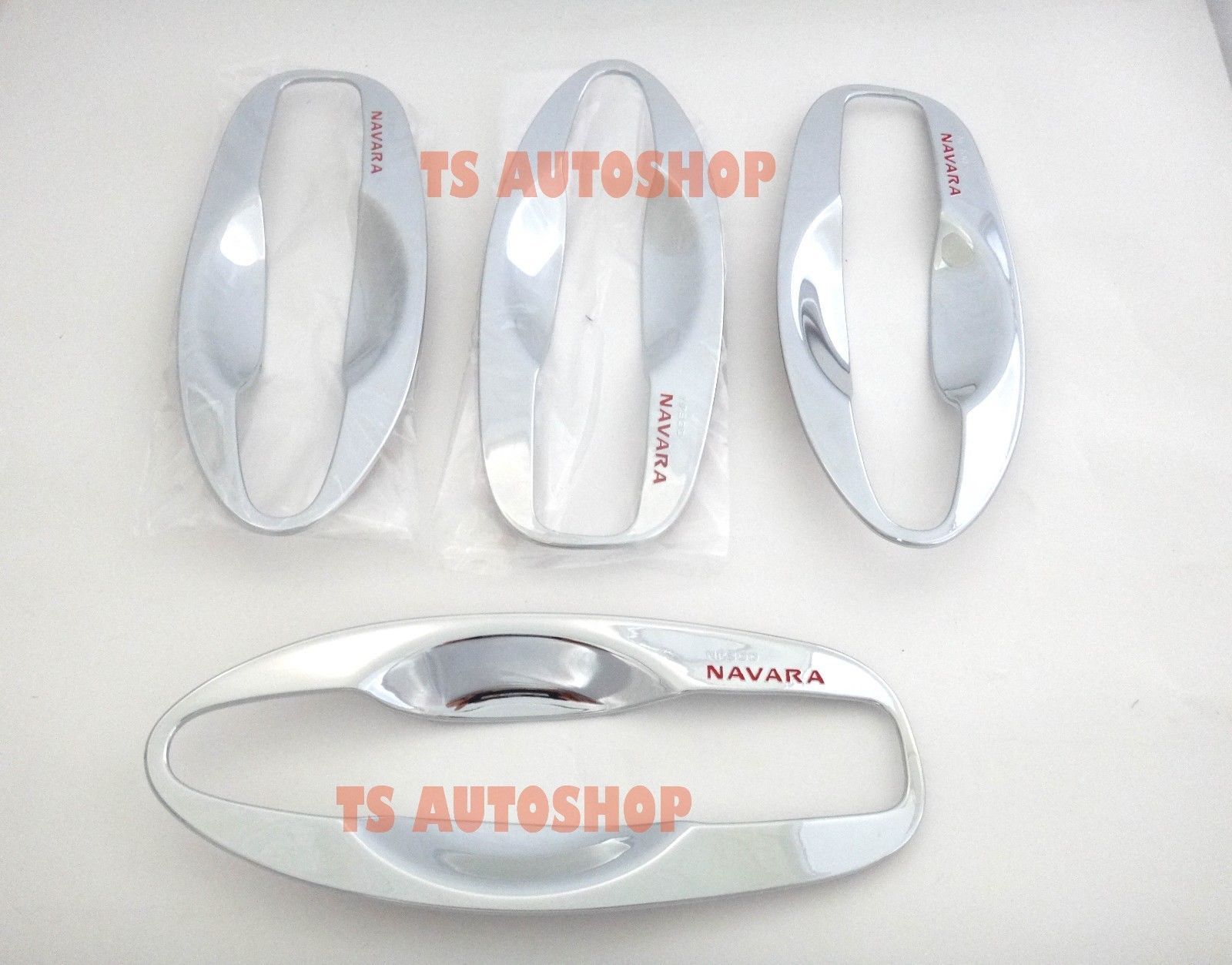Chrome 4 Door Handle Bowl Insert Cover For New Nissan Navara Np300 2015