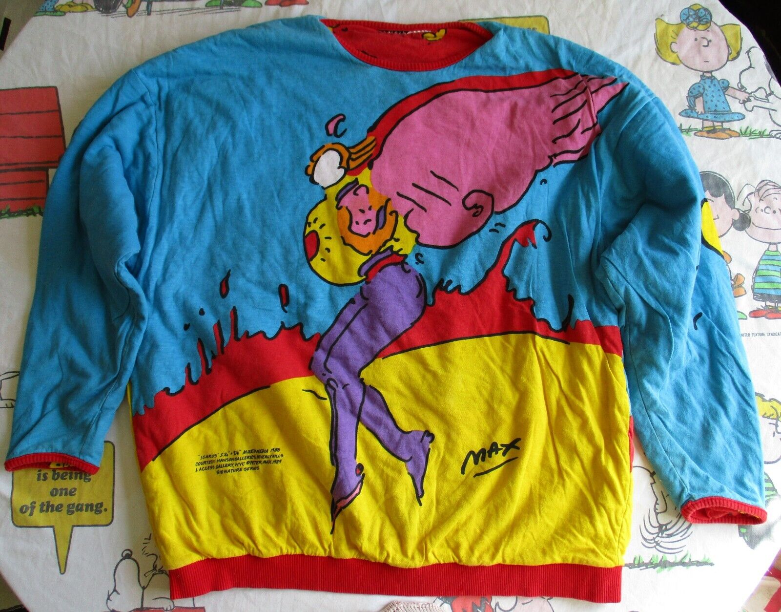 VTG 80' Peter Max Neo Max Icarus Double Sided Reversible VTG 80' Peter Max Neo Max Icarus Double Sided Reversible