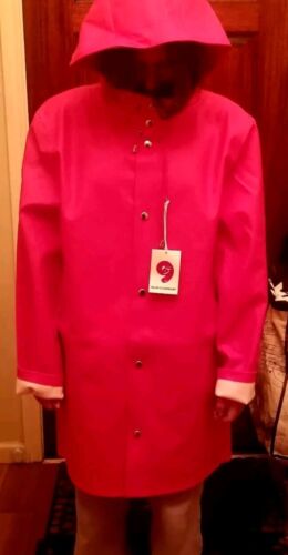 Pre-owned Stutterheim ? Large  X Rolling Stones Stockholm Raincoat No9 London Sold Out In Red