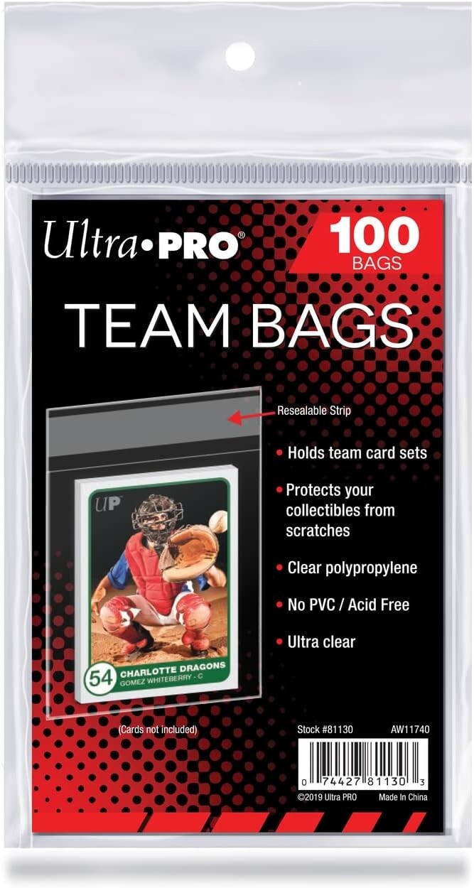 Ultra Pro: Закрывающиеся рукава для командных сумок - количество 100 штук 81130