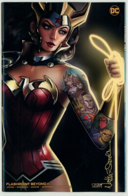 Flashpoint Beyond 1 SIGNED Nathan Szerdy Wonder Woman Min. Variant Geoff Johns