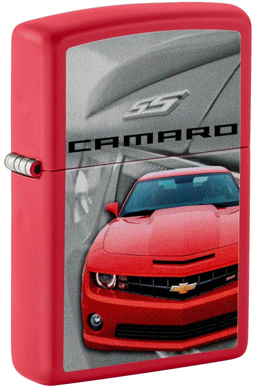 Зажигалка Zippo 46304, Дизайн Chevrolet Camaro SS, Красная матовая, НОВАЯ