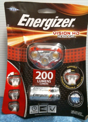 Energizer Vision HD Head lamp 200 Lumen  RED ,  (12517)  FS