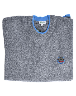 Pre-owned Kenzo Sweater Pullover Fall Winter Wool Man Grey 3ab5pu202 95 Sz.xl Make Offer In Gray