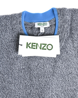 Pre-owned Kenzo Sweater Pullover Fall Winter Wool Man Grey 3ab5pu202 95 Sz.xl Make Offer In Gray