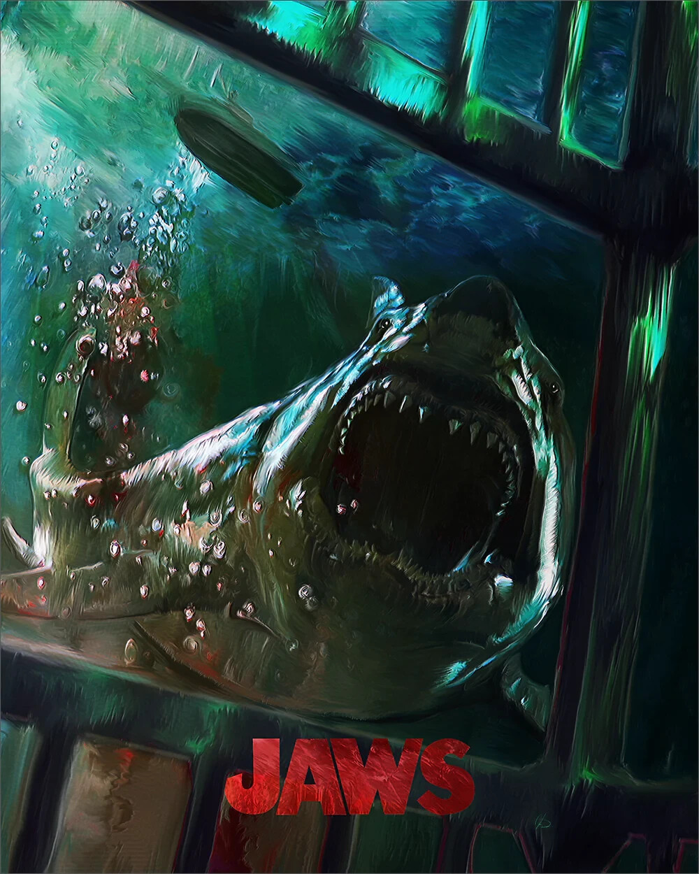 H&o the arth nomad union コラボ　サメJAWS ワコマリア×映画『ジョーズ』“サメが潜む”ハワイアンシャツ