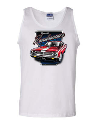 Plymouth Roadrunner Tank Top American Muscle Car Classic Route 66 Sleeveless