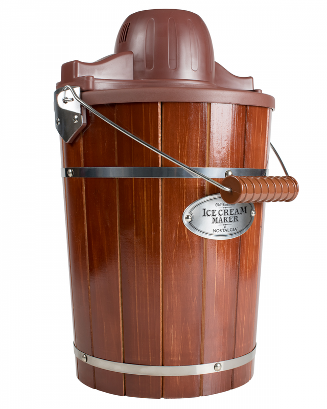 Nostalgia ICMP600WD 6-Quart Wood Bucket Ice Cream Maker