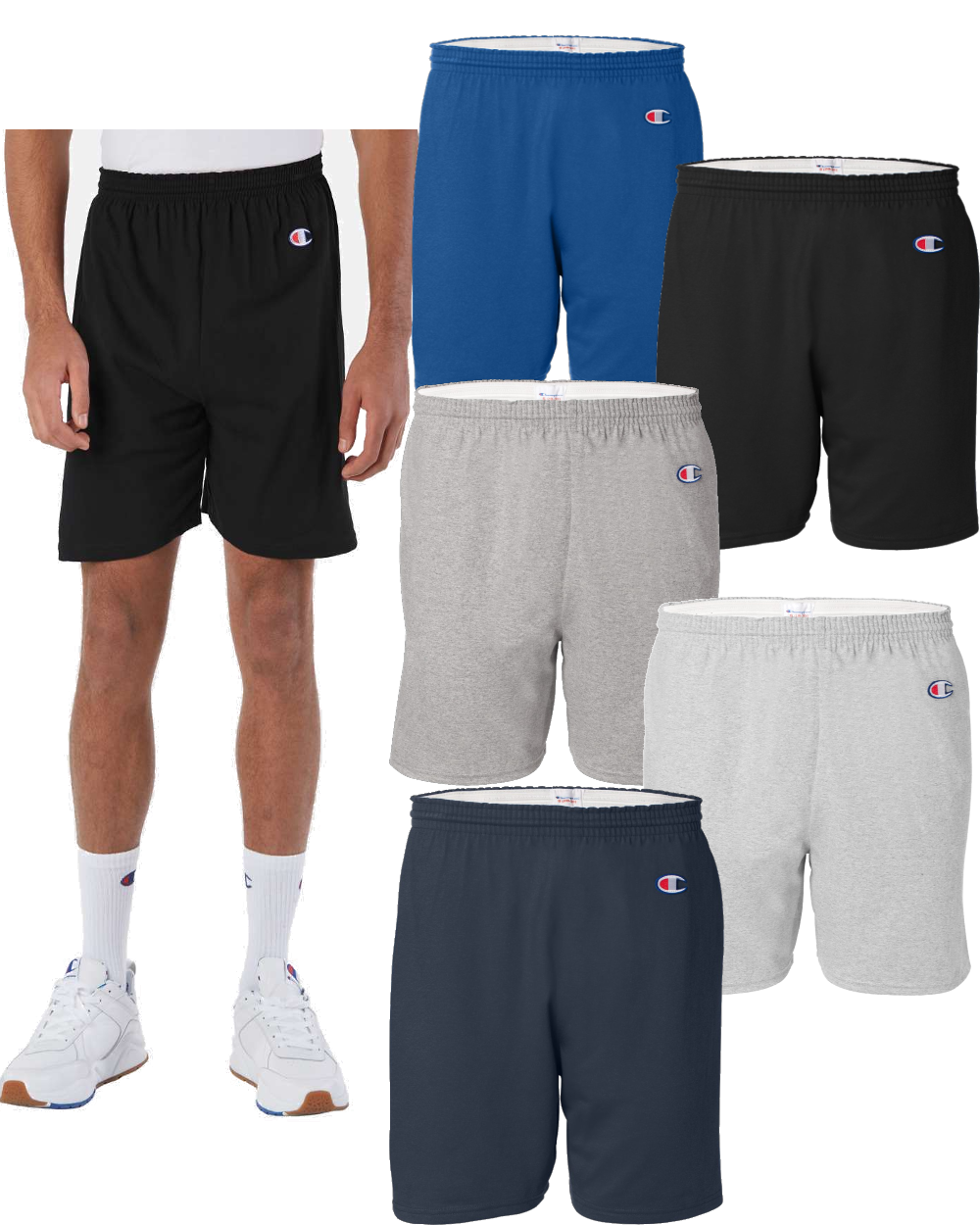 NEW Authentic Champion Men's Cotton Gym Short / 6 inches Inseam 8187