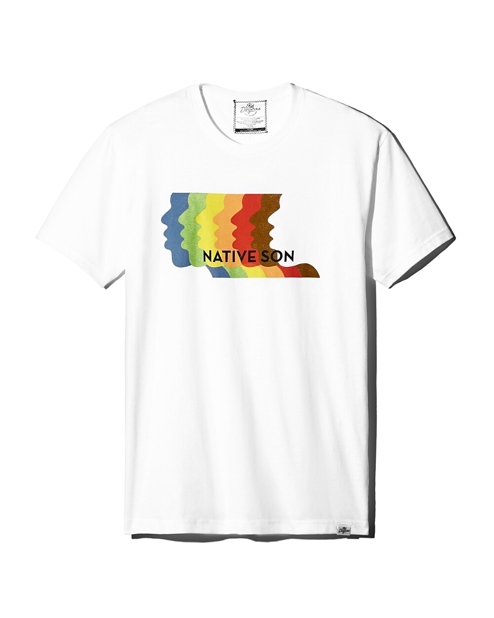 Kid Dangerous 257818 Mens Native Sons Rainbow Graphic Tee White Size Medium