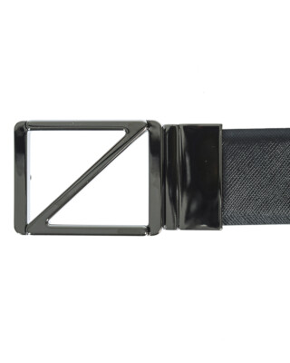 Pre-owned Zegna Belt Double Face Leather Italy Man Black Bwinx1505e Ner Sz.105 Make Offer