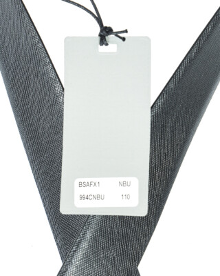 Pre-owned Zegna Belt Double Face Leather Italy Man Black Bsafx1994c Nbu Sz.110 Make Offer
