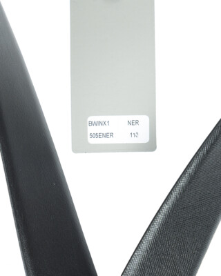 Pre-owned Zegna Belt Double Face Leather Italy Man Black Bwinx1505e Ner Sz.115 Make Offer