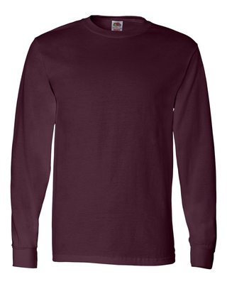 NEW Fruit Of The Loom Tee Heavy Cotton Men's S-3XL Long Sleeve T-Shirts WD930