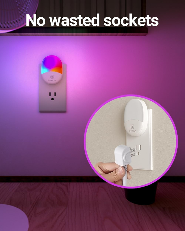 Color Changing Night Light- RGB Night Light for Kids LED Night Light Plug in wit