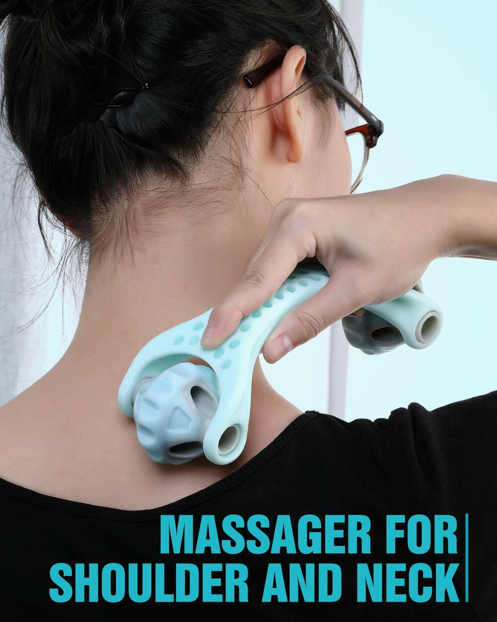 Muscle Roller Handheld Neck Massager Roller Pain Relief Relax Therapy