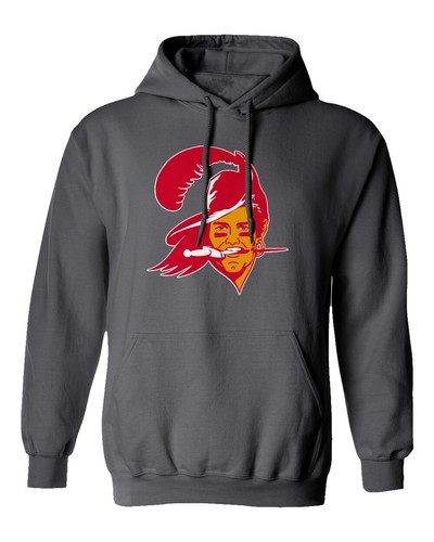Tom Brady Tampa Bay Buccaneers Bucs Old School Logo Men's Hooded Sweatshirt