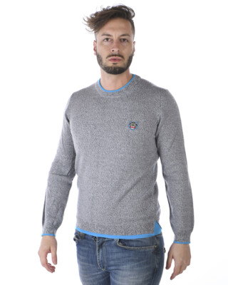 Pre-owned Kenzo Sweater Pullover Fall Winter Wool Man Grey 3ab5pu202 95 Sz.xl Make Offer In Gray