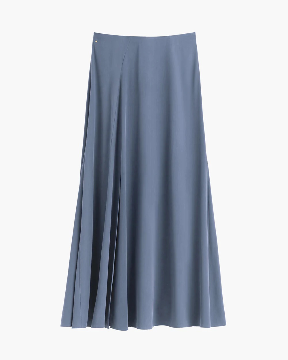 Pre-owned Cuyana Washable Silk Maxi Skirt In Blue