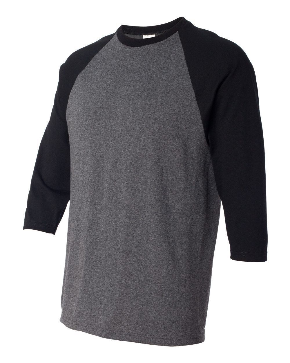 Download Anvil Mens S M L XL 2XL 3/4 Sleeve Raglan Baseball Jersey ...