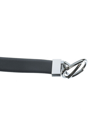 Pre-owned Zegna Belt Double Face Leather Italy Man Black Bsafx1994c Nbu Sz.110 Make Offer