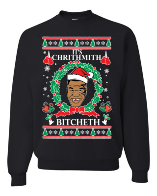 Mike Tyson Lisp Funny Xmas Ugly Christmas Sweater Unisex Sweatshirt