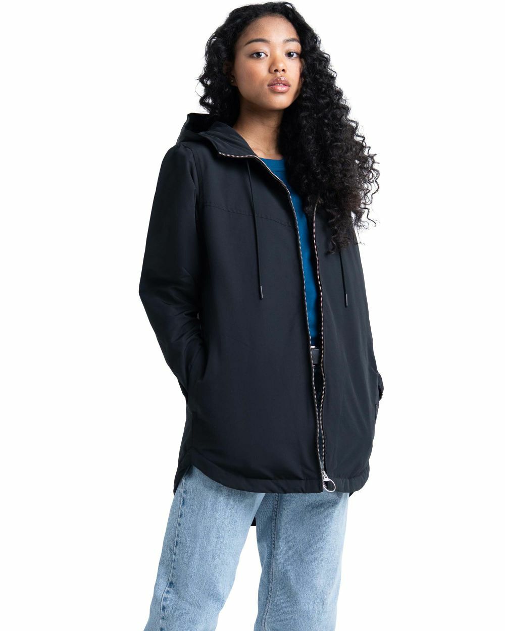 HERSCHEL HERSCHEL WOMENS INSULATED HOODED JUMPER SCHWARZ AUSSEN ACTIVE WEAR 40022-00113