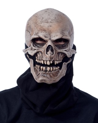 Zagone Studios Death Skull Face Mask Human Skeleton Head Mask Moving Mouth Mask
