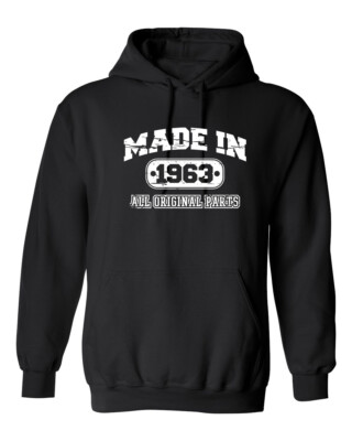 Made in Nineteen Sixty Three Graphics Novelty Sarcastic Humor Men's Hoodies
