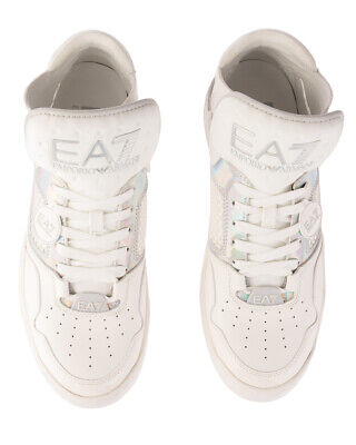 Pre-owned Ea7 Shoes Sneaker Emporio Armani  Man Sz. Us 5,5 X8z033xk267 Q033 White