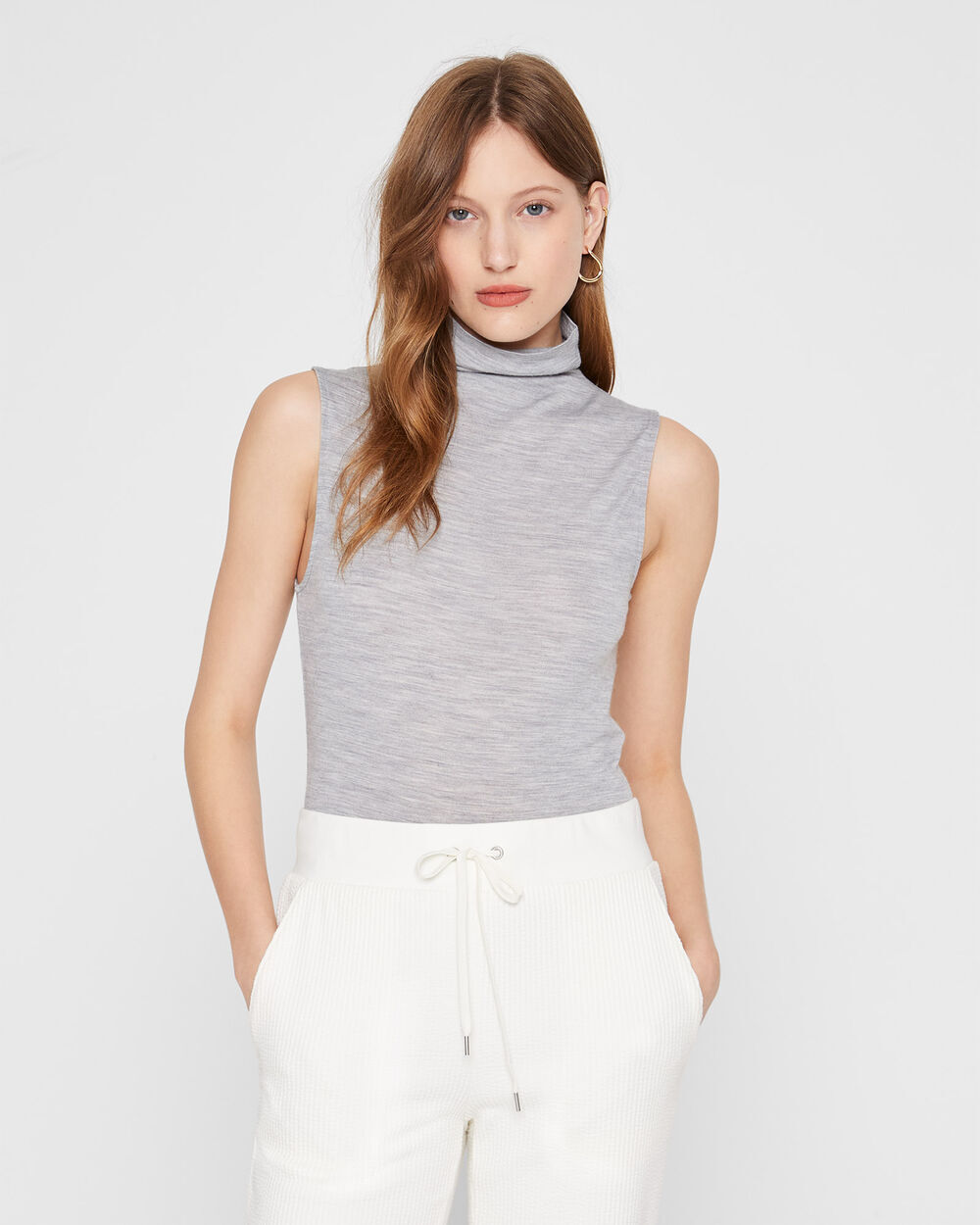NEW‼ CLUB MONACO XL Heather Gray Julianna Wool-Cashmere